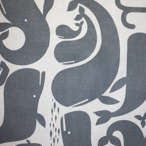 Whales-linen fabric